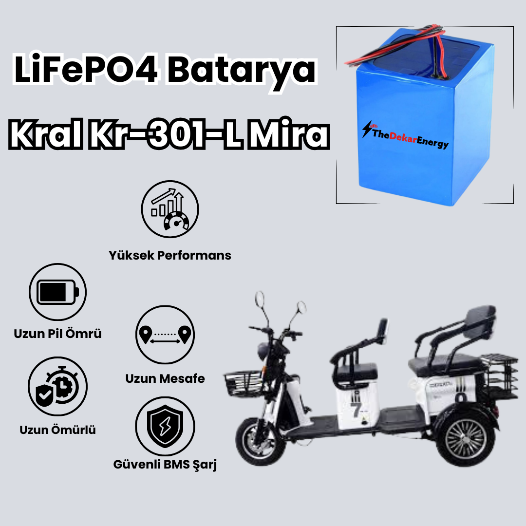 Kral Kr-301-L Mira LiFePO4 Batarya