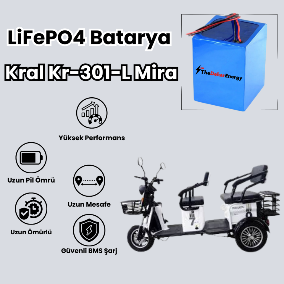 Kral Kr-301-L Mira LiFePO4 Batarya