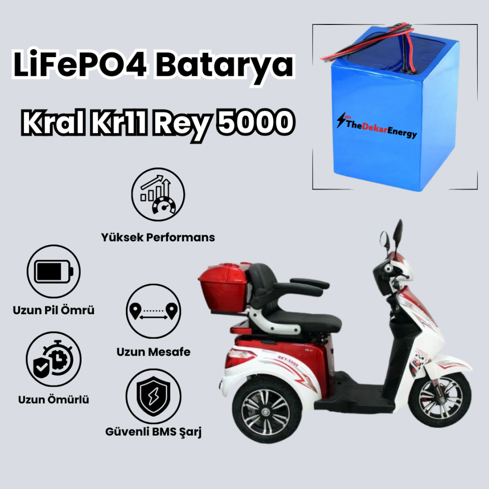 Kral Kr11 Rey 5000 LiFePO4 Batarya