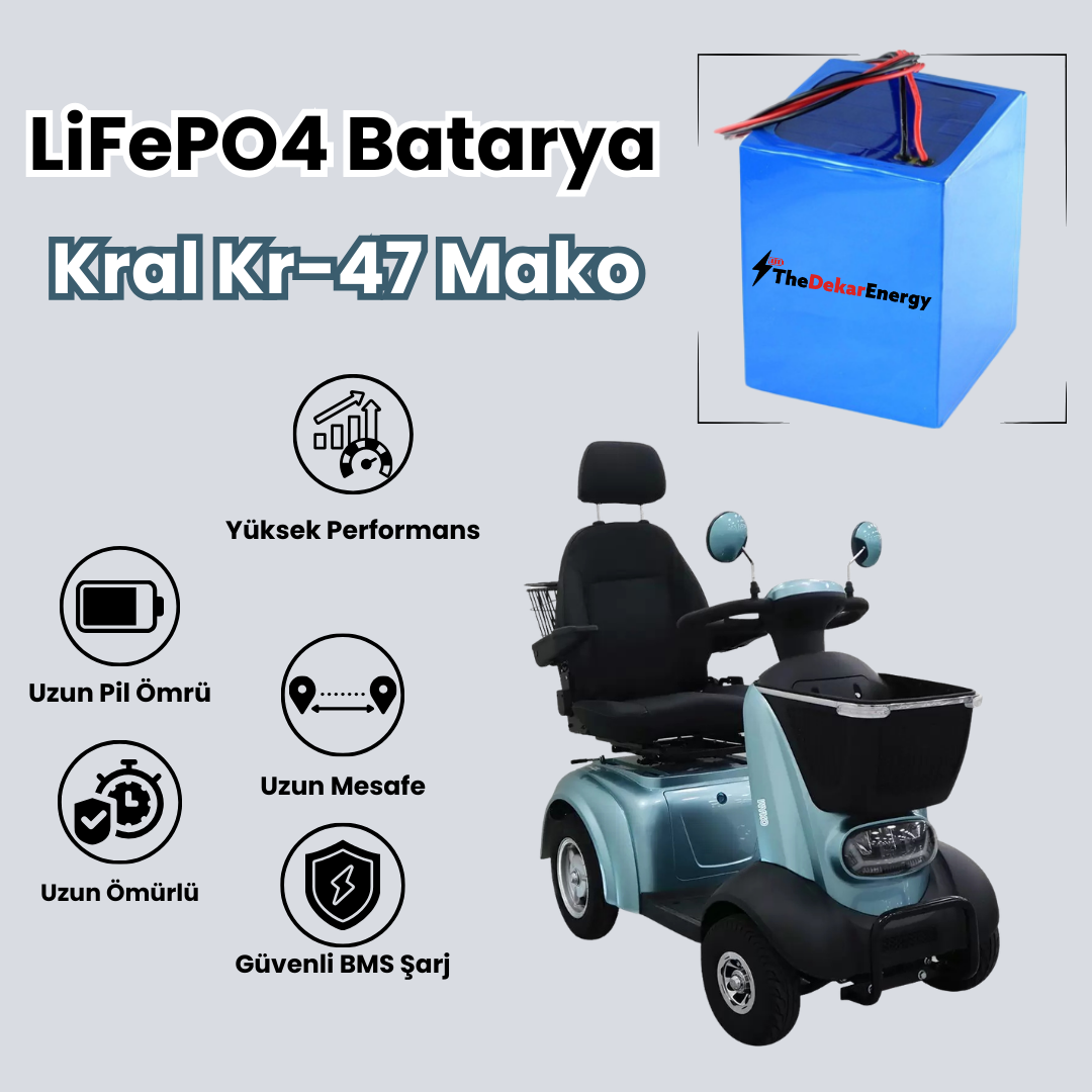 Kral Kr-47 Mako LiFePO4 Batarya