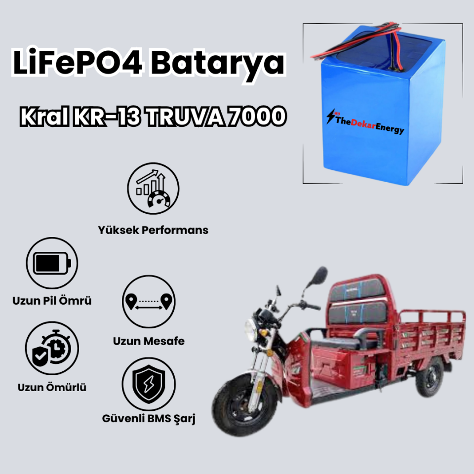 Kral KR-13 TRUVA 7000  LiFePO4 Batarya