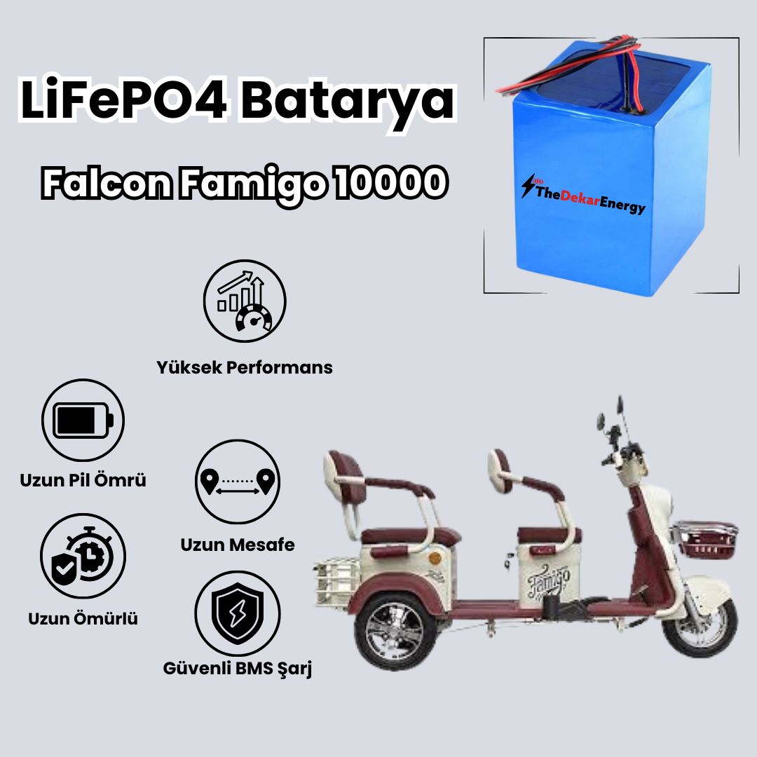 Falcon Famigo 10000 LiFePO4 Batarya