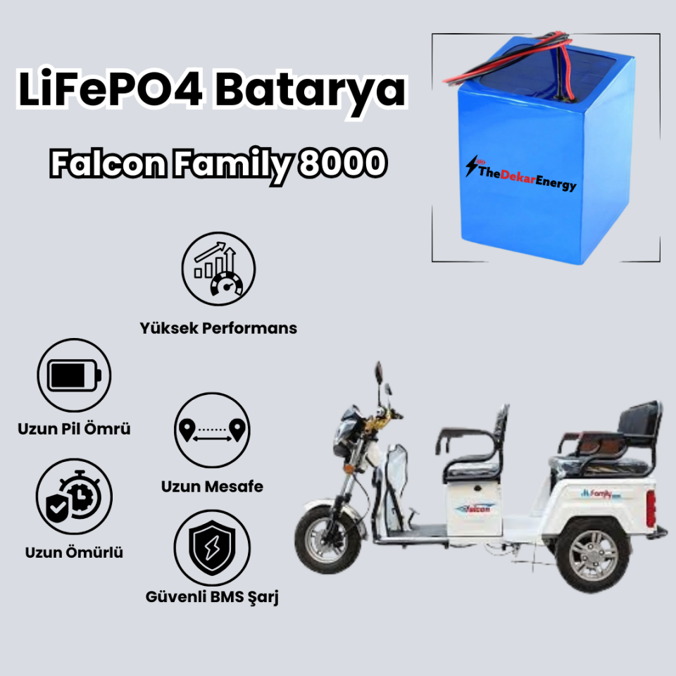 Falcon Family 8000 LiFePO4 Batarya