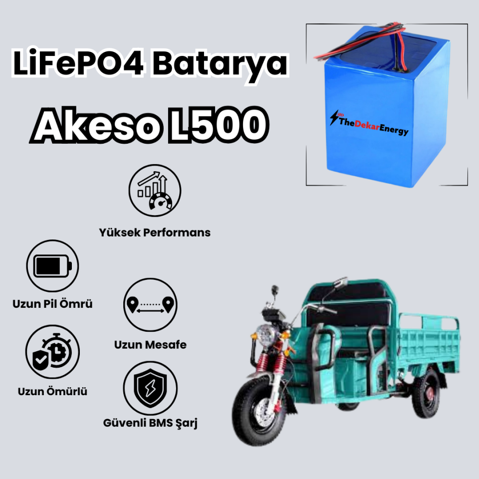 Akeso L500 LiFePO4 Batarya