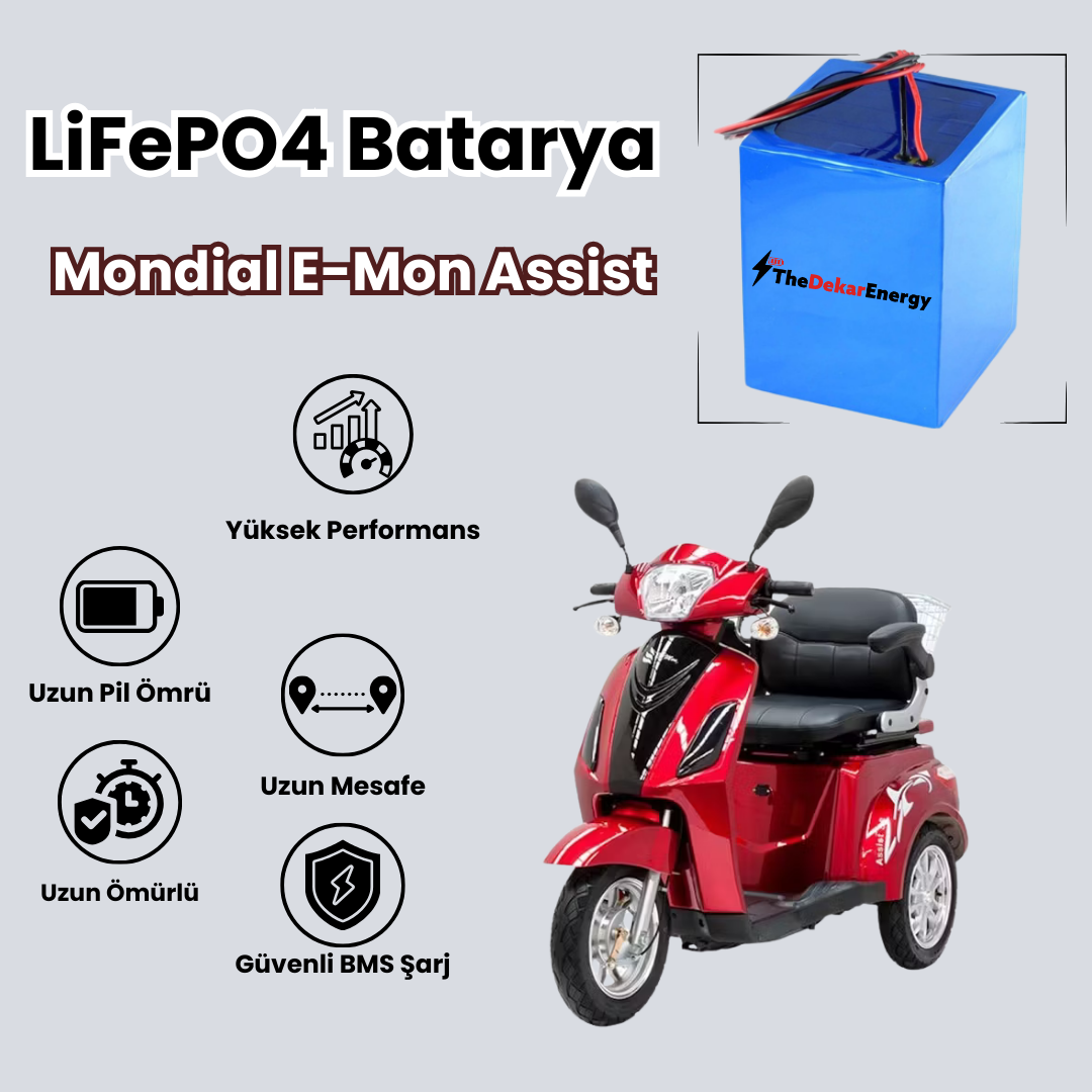 Mondial E-Mon Assist LiFePO4 Batarya