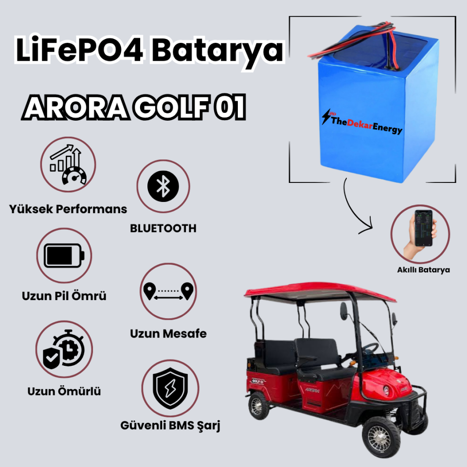 Arora Golf 01 LiFePO4 Batarya
