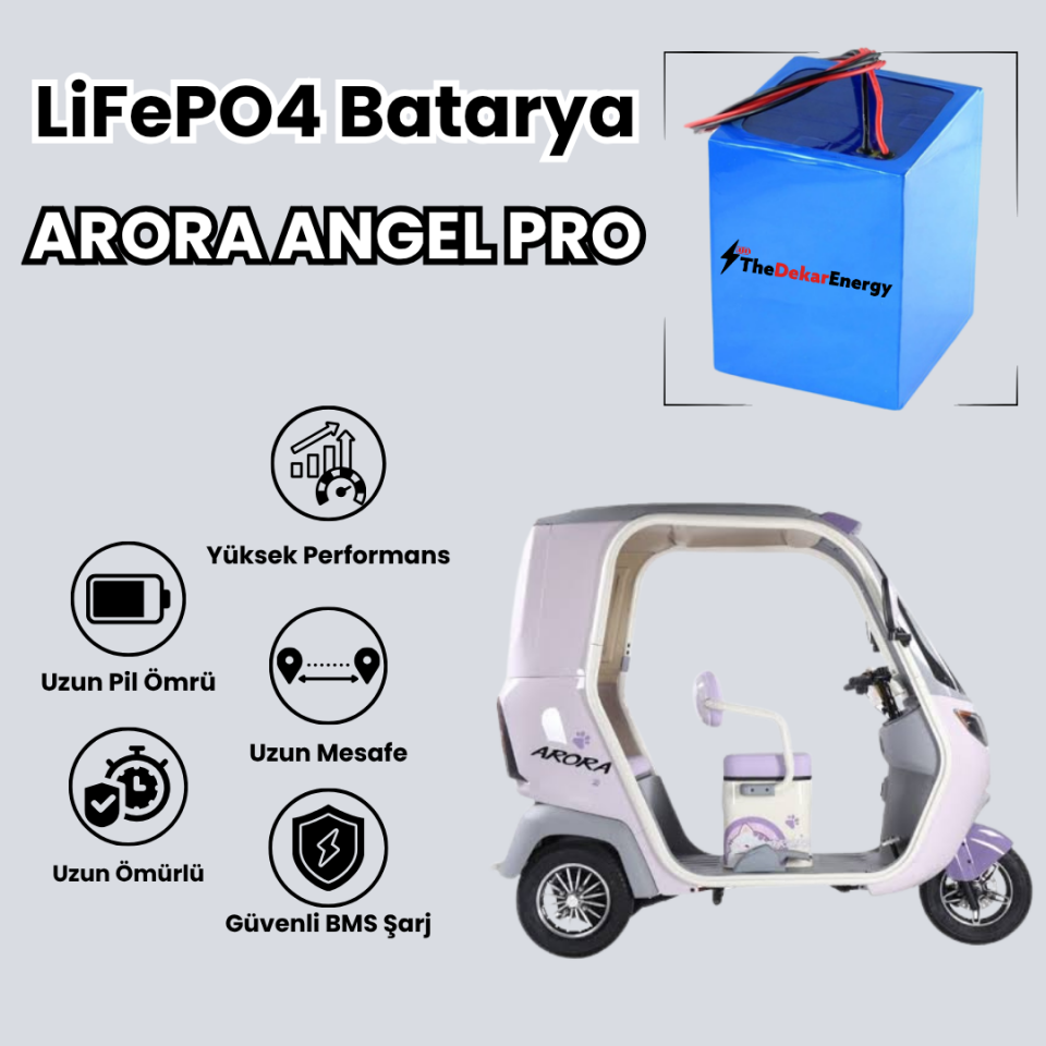 Arora Angel Pro LiFePO4 Batarya