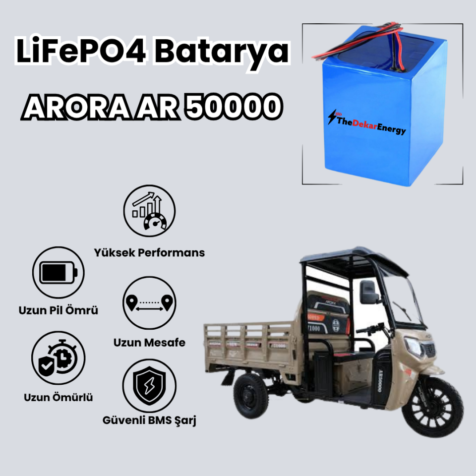 Arora AR50000 LiFePO4 Batarya