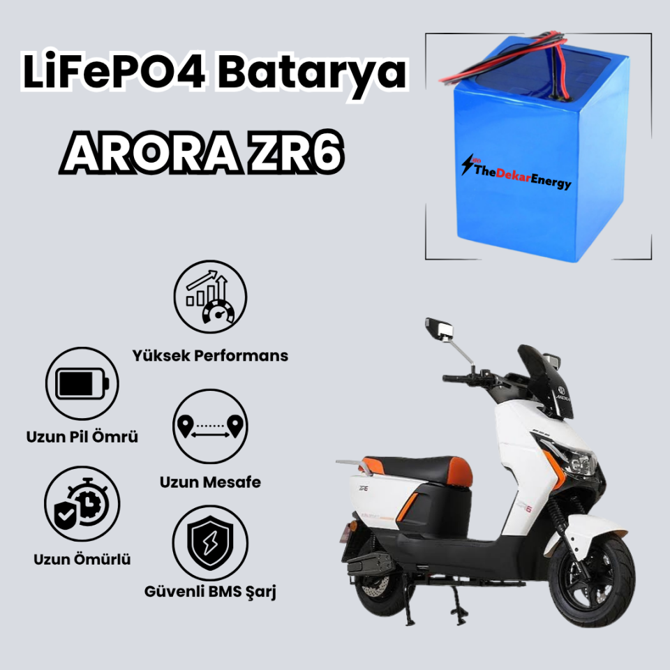 Arora ZR6 LiFePO4 Batarya