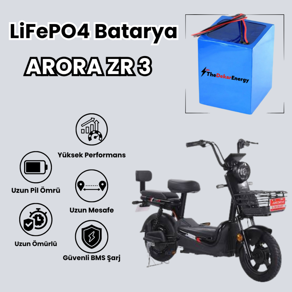 Arora ZR3 LiFePO4 Batarya