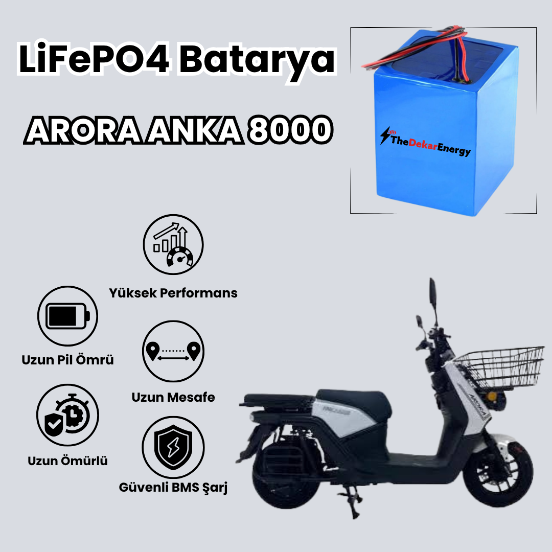 Arora Anka 8000 LiFePO4 Batarya