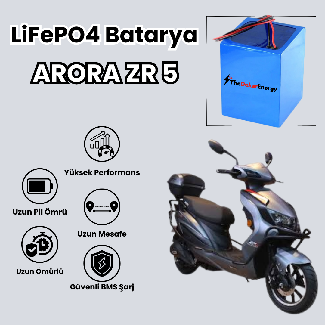 Arora ZR5 LiFePO4 Batarya