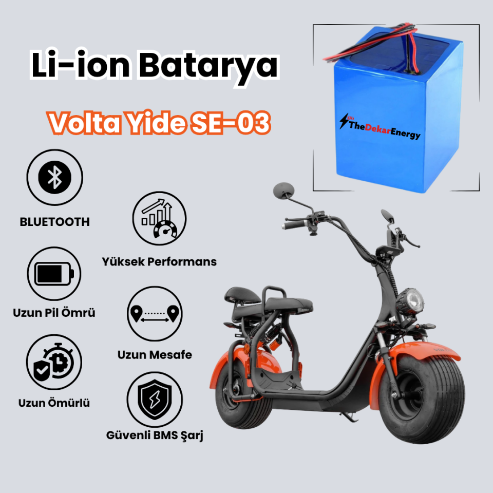 Volta Yide SE-03 Bluetooth Özellikli Li-ion Batarya